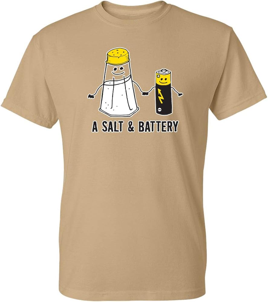 A Salt And Battery Graphic Tee Sarcastic Novelty Adult Humor Very Funny