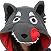 OLadydress Unisex Wolf Cosplay Pyjamas, Animal Costums Onesie for Adult Women Men Grey Large