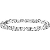 ALTENEVIA 18K Gold Plated Cubic Zirconina Tennis Bracelet 3MM/4MM/5MM White Gold Plated Women's Bracelets