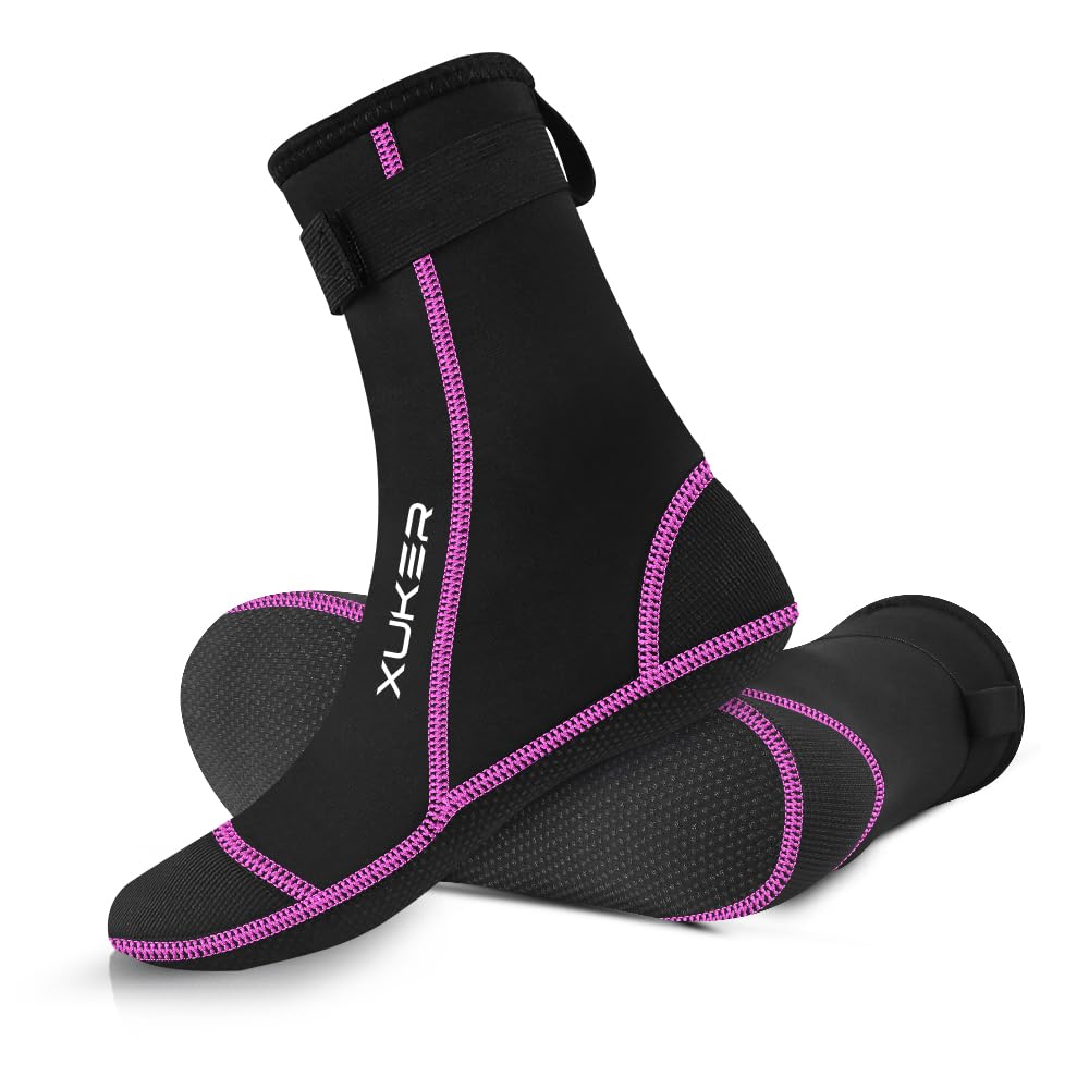 Photo 1 of XUKER Neoprene Water Socks 3mm, Sand Proof Beach Volleyball Socks Water Shoes Diving Boots for Outdoor Water Sports