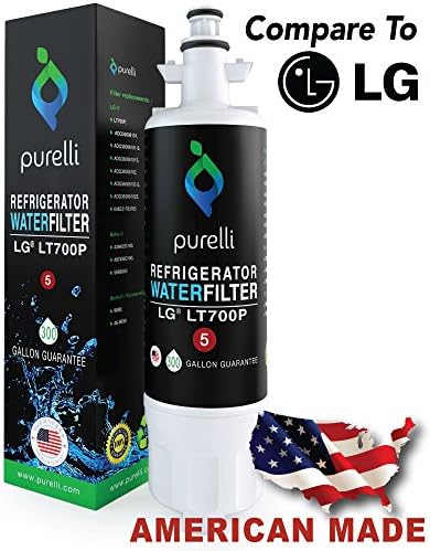 LG LT700P MADE IN USA Premium Replacement Filter fits Kenmore 46-9690, ADQ36006101, ADQ36006101-S, ADQ36006101S, ADQ36006102, ADQ36006102-S, ADQ36006102S, 048231783705, ADQ36006101, 9690 by Purelli