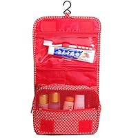 AYCQ Multifunction Portable Travel Toiletry Bag Cosmetic Makeup Pouch Toiletry Case Wash Organizer (Red)