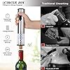 CIRCLE JOY Electric Wine Bottle Openers Set, Battery Operated Wine Opener Kit, Cordless Automatic Corkscrew Combo with…