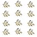 Thanksgiving Napkin Rings Set of 12 - Gold Leaf Napkin Ring Holders for Christmas, Party, Holiday, Dinner Decor Favor