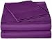 Amazon Basics Lightweight Super Soft Easy Care Wrinkle Free Microfiber 3 Piece Bed Sheet Set with 14-Inch Deep Pockets, Twin, Plum, Solid, Kids, Men & Women Bedding
