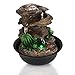 SereneLife 3-Tier Desktop Electric Water Fountain Decor w/ LED - Indoor Outdoor Portable Tabletop Decorative Zen Meditation Waterfall Kit Includes Submersible Pump & 12V Power Adapter