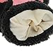 APAS Women Winter Fluffy Bear Cat Plush Paw Claw Glove Half Finger Cute Gloves Mittens Black