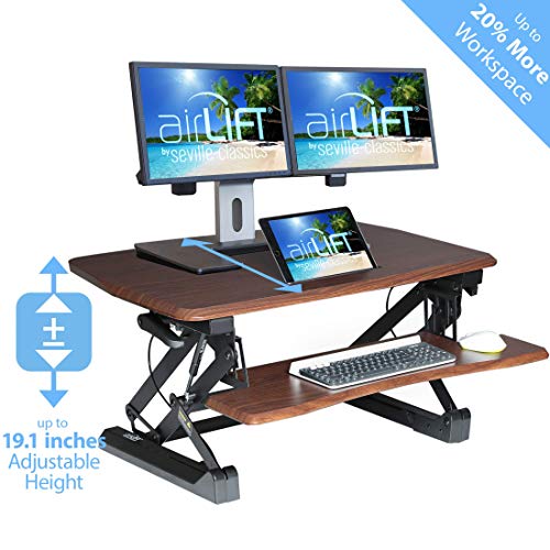 Seville Classics AIRLIFT 36" GasSpring Height Adjustable Standing Desk