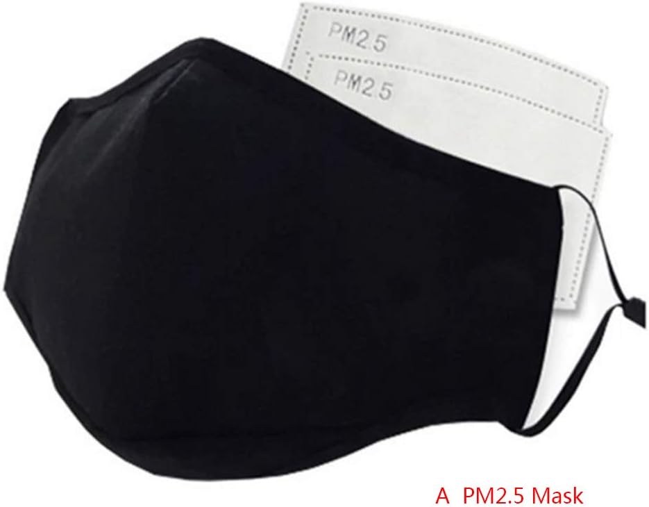 KUKALE Face Hat Anti Pollution Breathable Cotton Dust-Proof Replaceable Filter Face Protection for Home