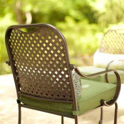 Hampton Bay Fall River 7 Piece Patio Dining Set With Moss Cushion