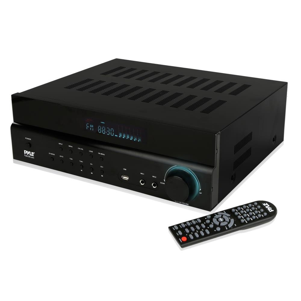Pyle Upgraded TV Amplifier Receiver 5.1 Channel Home Theater Amp, Wireless Bluetooth Audio Hi