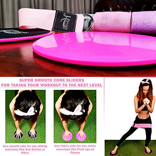 Booty-Fabric-Resistance-Loop-Bands-For-Legs-Glutes-Hips-Butt-Thighs-Circle-Workout-With-AB-Strength-Floor-Exercising-Core-Sliders-Gliding-Fitness-Discs-Beachbody-Equipment-Stretching-Yoga-Strap