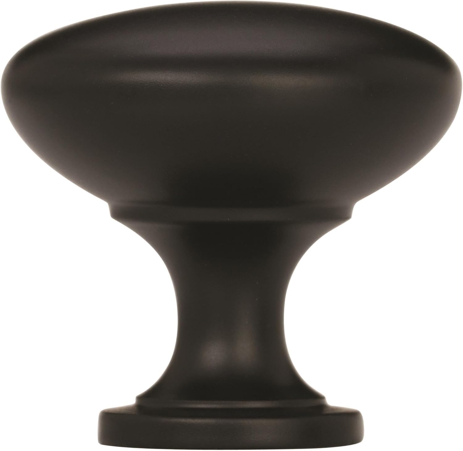Amerock Allison Value 1-1/4 in (32 mm) Diameter Flat Black Cabinet Knob - 10 Pack - 10BX53005FB