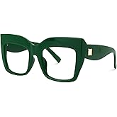 Zeelool Vintage Oversized Thick Cat Eye Glasses for Women with Non-prescription Clear Lens FP0668