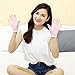 Pretty See Moisturizing Gloves Gel Moisture Socks for Cracked Skin Care and Instant Soften Repair, Pink, Set of 2