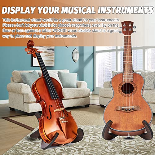 thumbnail image 2 of Folding Wood Ukulele Stand - Compact Instrument Holder For Guitar, Violin & Banjo 2 of 12