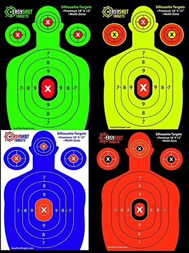 easyshot shooting targets 18 x 12 inch premium targets for shooting highly visible neon silhouette targets heavy duty paper targets for shooting in short and long range 100 multi color pricepulse