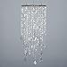FlavorThings 2 Tiers Sparkling Iridescent Acrylic Beaded Hanging Chandelier Light Fixture W8.5 X H20 Great idea for Wedding Chandeliers Centerpieces Decorations and Any Event Party Home Decor