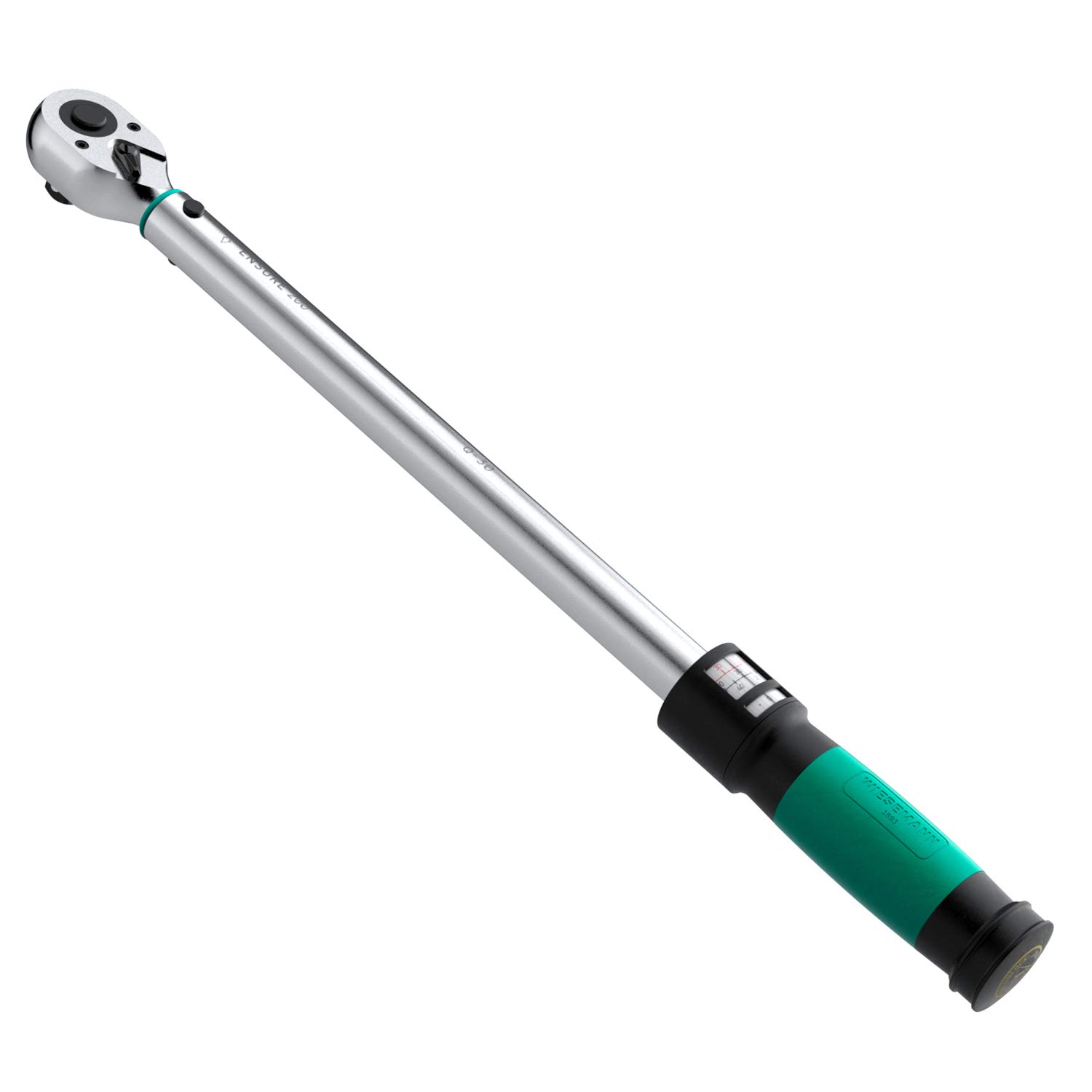 WIESEMANN 1893 Torque Wrench 1/2 inch 20-200Nm Ensure Series from I Torque Wrench with Double Scale & Right-Hand Tightening I Made of Q-30 Chrome-Plated Steel I in Transport Box I 81437