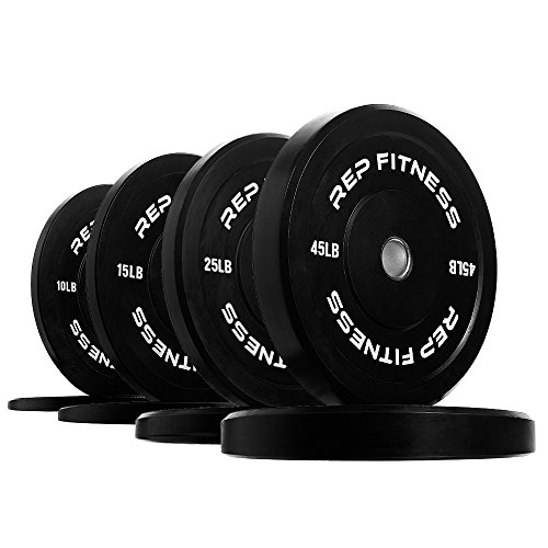 Rep Bumper Plates Strength Conditioning Workouts Weightlifting 190 lb Set