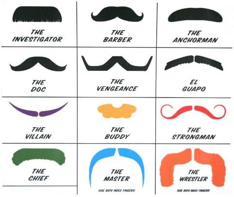 Mustache Finger Tattoos : package by Sureshot Redemption