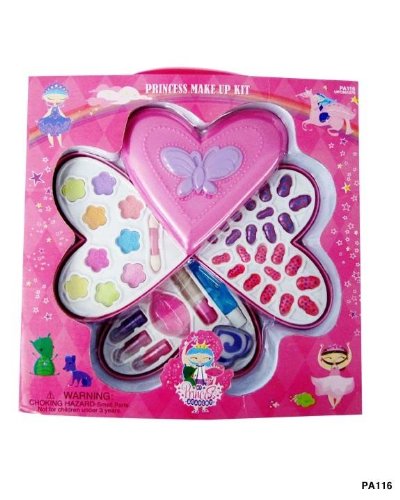 My princess academy / makeup collection in a heart shaped compact