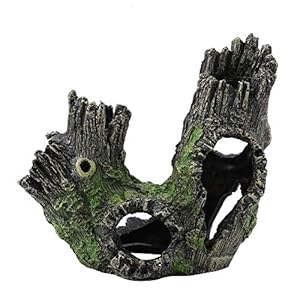 Duokon Marine Fish Tank Acquario Ornament Resina Artificiale Legno Marcio Decor Cave Decorazione Naturale Habitat(ST…
