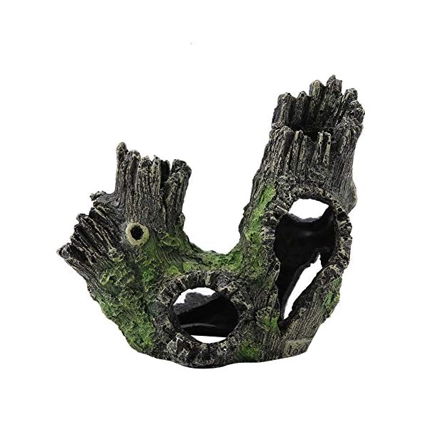 Duokon Marine Fish Tank Acquario Ornament Resina Artificiale Legno Marcio Decor Cave Decorazione Naturale Habitat(ST…