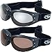 Global Vision Motorcycle ATV Dirt Bike Riding Sunglasses 2 Pair Clear Mirror and Driving Mirror Lenses