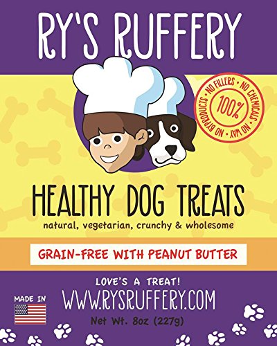 RYS RUFFERY 868228000017 Peanut Butter Barkery Grain Free Healthy Dog Treat, 8 oz