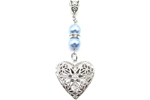 IDLAN Locket for Bouquet Charm Memorial Wedding Gift Bride Pendant Photo Keepsake Something Blue