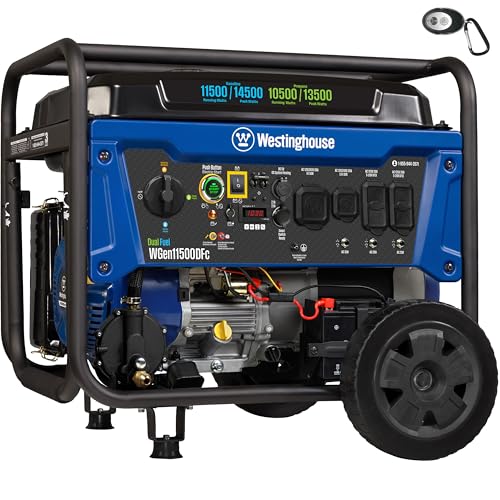 Westinghouse 14500 Peak Watt Dual Fuel Home Backup Portable Generator, Remote Electric
