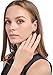 FIBO STEEL Stainless Steel Mens Womens Stud Earrings Black Round Cubic Zirconia Inlaid, 6mm