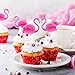 40 Pieces Pink Flamingo Cupcake Toppers Luau Food Cocktail Picks Tropical Toothpicks Hawaii Cake Decorations for Summer Beach Birthday Party Favors Supplies (Flamingo)