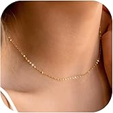 BAYLAY Gold Chain Necklace for Women - 18K Gold Plated Necklace Chain Dainty Gold Necklace for Women Gold Chain Gold Necklace Gold Jewelry Gifts Size 16/18/20/22/24/26 Inch