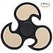Fidget Toys Hand Spinners EDC Finger ADHD Focus Toy Nano Stainless Steel Bearing High Speed Ultimate Spin Over 3 Minutes (Black+Gold)