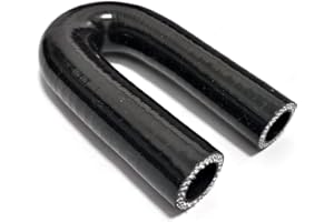 Zevaroy ID 3/4" 19mm 180 Degree U Bend Shape Elbow Coupler Hose High Temp 4-Ply Reinforced Silicone Hose Intake Boots