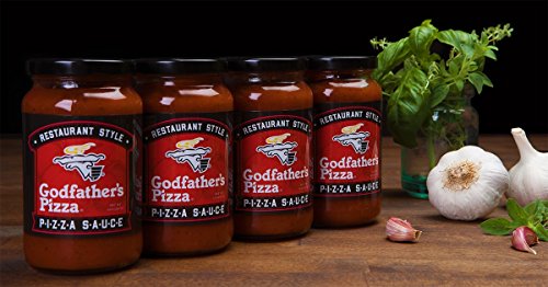Godfather's Pizza Sauce, 14oz - No Added Sugar, Restaurant Style Italian Pizza Sauce