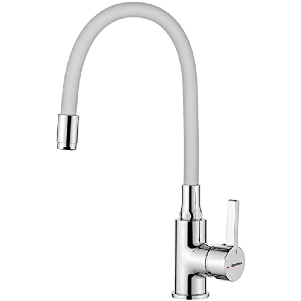 GRIFEMA-G4002-3-Grifo-monomando-cocina-Laton-Silicona-Metal-38-de-pulgada-BlancoCromo-Exclusivo-en-Amazon