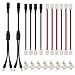 HitLights LED Strip Connector 2Pin 8mm LED Connector Kit Include Solderless Gapless Connector, 6Inch Jumper Connector, DC Female and Connector, DC Jack Splitter for 3528 5050 LED Strip