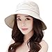 Siggi Womens UPF50+ Linen/Cotton Summer Sunhat Bucket Packable Hats w/ Chin Cord