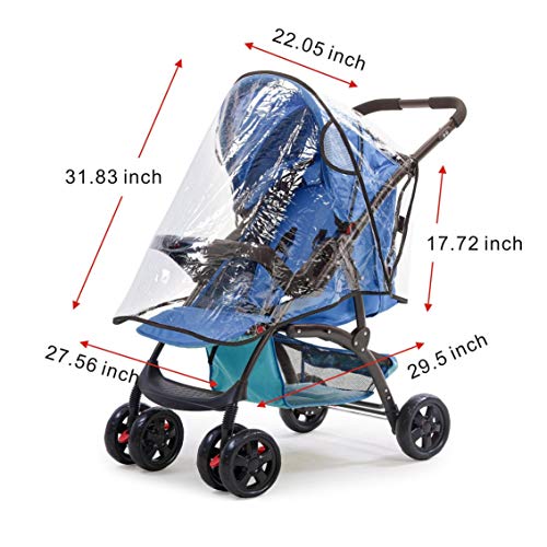 image for Universal Baby Stroller Rain Cover + Mosquito Net,Idefair Weather Shie