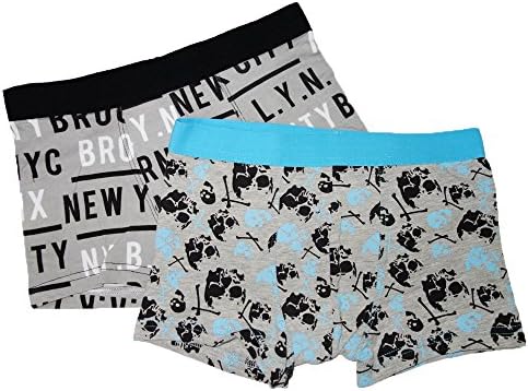 HYC Blooming Toddler Boys Cotton Boxer Trunks Underwear Pack Of 2(12-14 Years old, Letter 711)