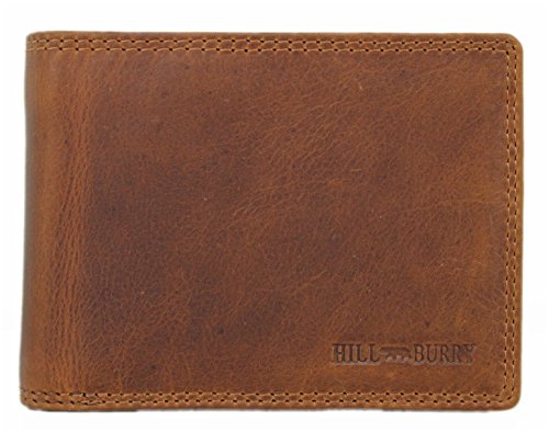 Hill burry wallet for men trifold id card holder genuine leather …