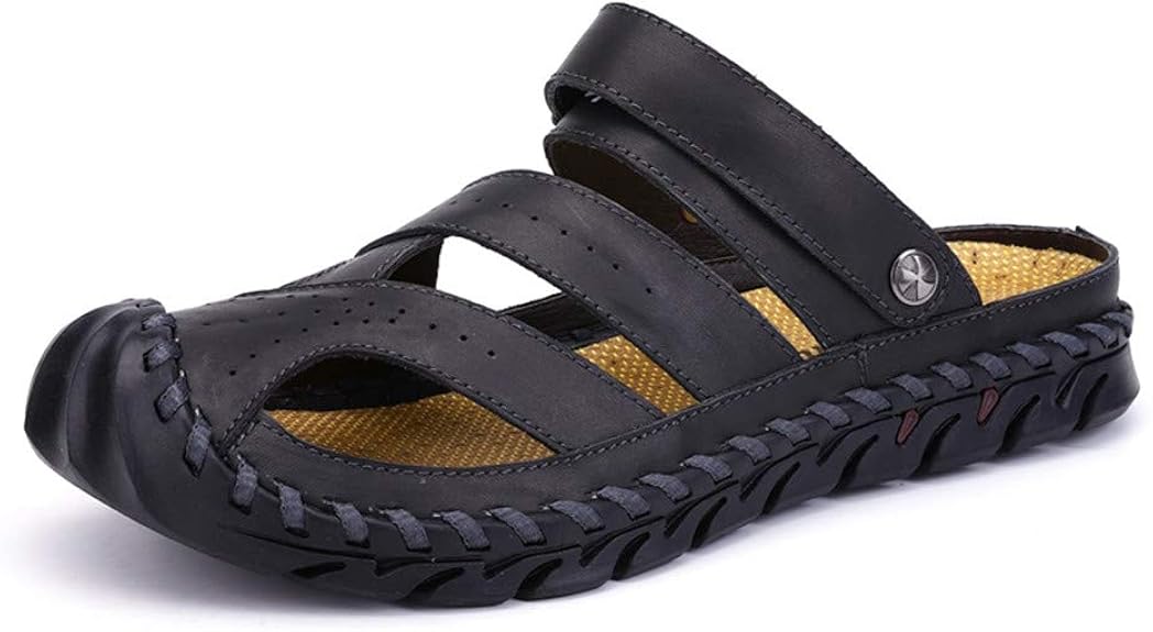 Amazon.com | ChicWind Men's Closed Toe Water Sandals Casual Driving Flats Walking Slipper Shoes 