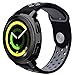 VIGOSS for Gear Sport Band/Galaxy Watch 42mm Band/Galaxy Watch Active 40mm Bands - 20mm Silicone Wristband for Samsung Galaxy Watch 42mm R810 & Gear Sport Smartwatch R600 (Black/Grey, S/M)