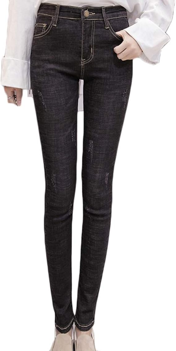 Amazon ダメージデニムパンツ レディース ジーンズ 穴開き 5サイズ S 2xl ジーパン スキニーパンツ 美脚効果 細身 着痩せ ハイウェスト ボトムス スリム 春秋 夏用 スリムパンツ ストレッチ ジーンズ 通販