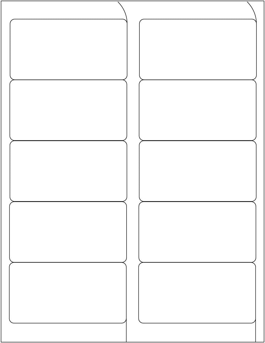 Compulabel 312153 White Shipping, Removable Adhesive, FAB Labels for Laser and Inkjet Printers, 4 x 2 Inches, 10 Per Sheet, 100 Sheets Per Carton : Office Products