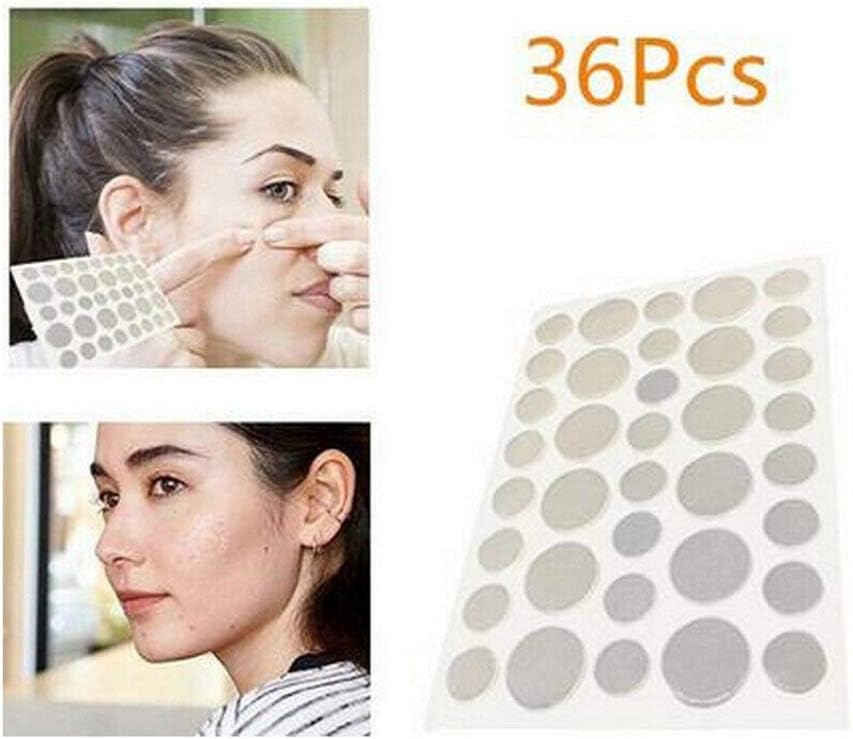 36 Acne Pimple Spot Zit Patches Face Treatment Stickers Pimple Cover Invisible Hydrocolloid Absorbing Cover Up Covering Healing Patch for Concealer Blemish Care + Free Blackhead Zit Remover Tool - Image 3