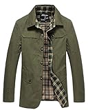 Wantdo Men's Single Breasted Wind Coat